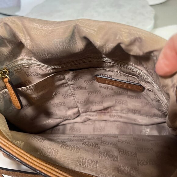 Michael Kors Purse Pebbled Leather Convertible Shoulder Crossbody Bag Bedford - Picture 11 of 15